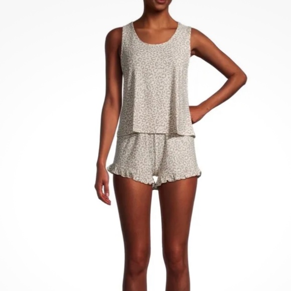 Derek Heart Animal Crystal Print Pajama Set Large NEW - Picture 2 of 7